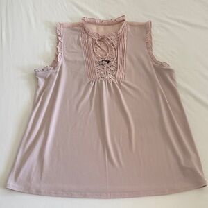 Express Blush Lace Trim Top